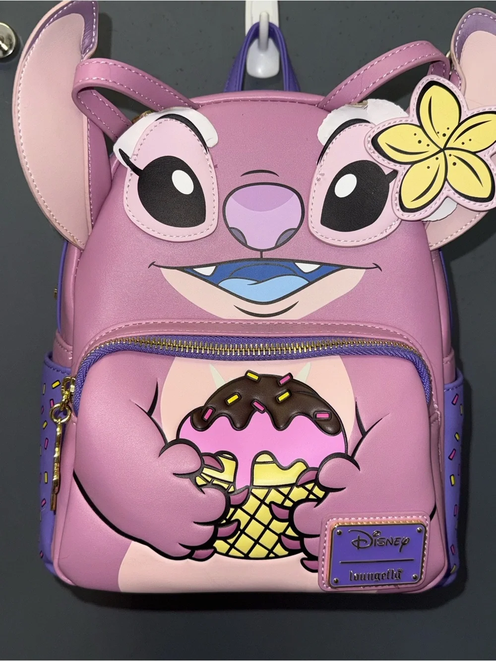 Loungefly Pink & Purple Lilo & Stitch Ice Cream Mini Backpack